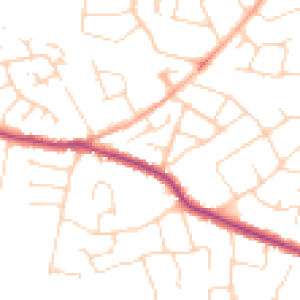 Daytime road noise heatmap for SS5 4BY