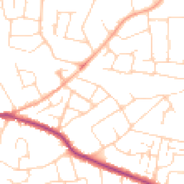 Daytime road noise heatmap for SS5 4DB