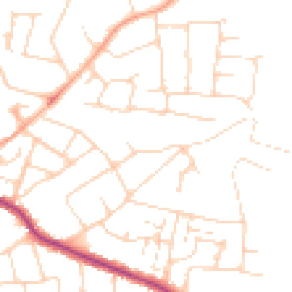 Daytime road noise heatmap for SS5 4DF