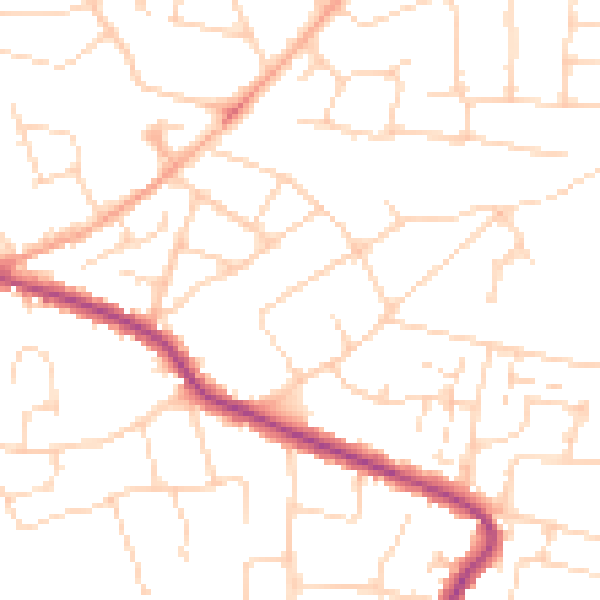 Daytime road noise heatmap for SS5 4DG