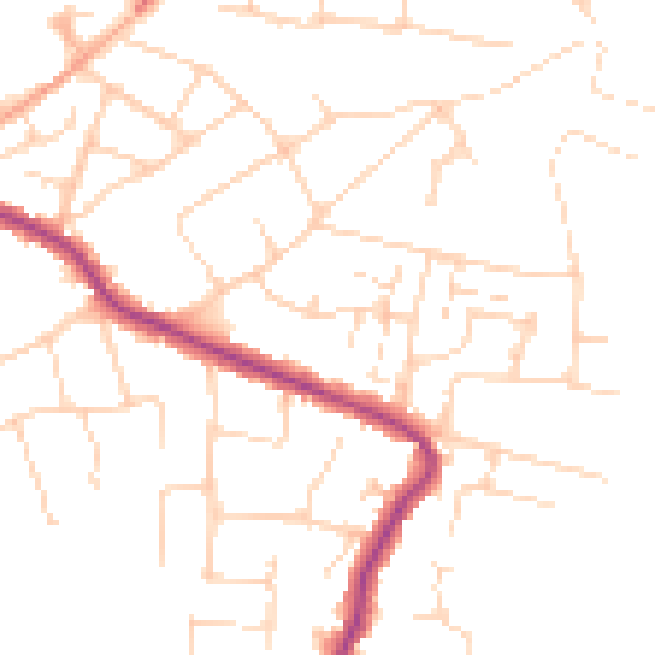 Daytime road noise heatmap for SS5 4DH