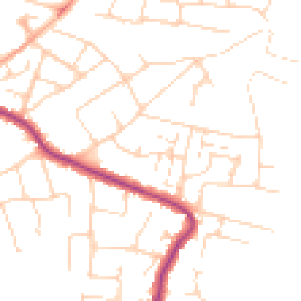 Daytime road noise heatmap for SS5 4DL