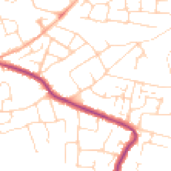 Daytime road noise heatmap for SS5 4DQ