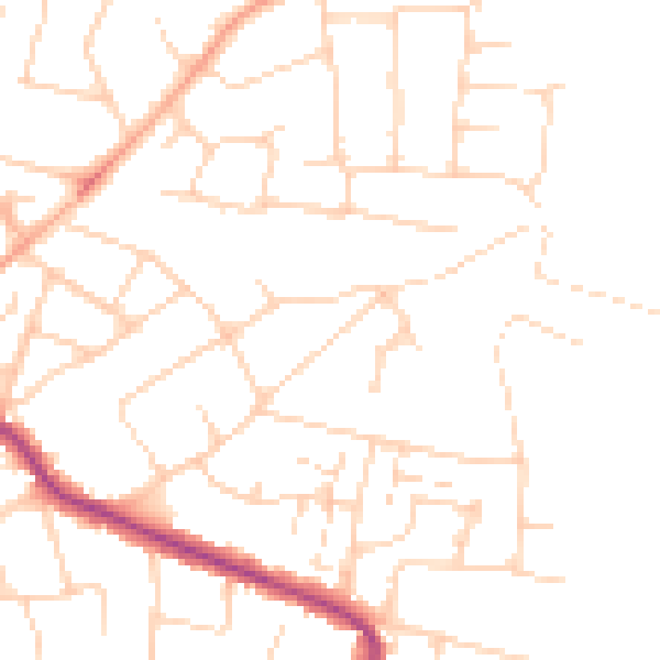 Daytime road noise heatmap for SS5 4DW