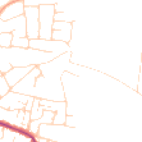 Daytime road noise heatmap for SS5 4DX