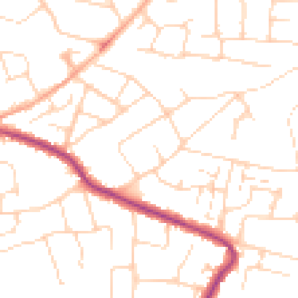 Daytime road noise heatmap for SS5 4ED