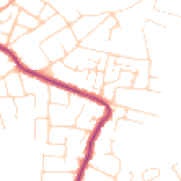 Daytime road noise heatmap for SS5 4EG