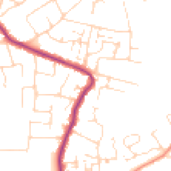 Daytime road noise heatmap for SS5 4EJ