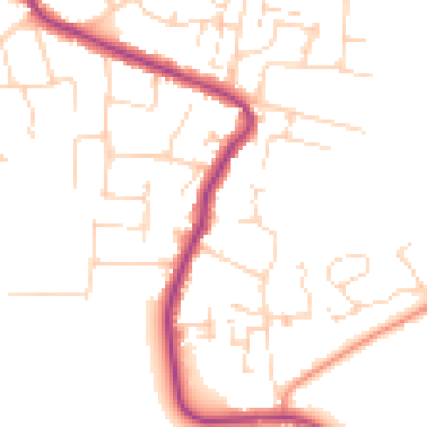 Daytime road noise heatmap for SS5 4EN