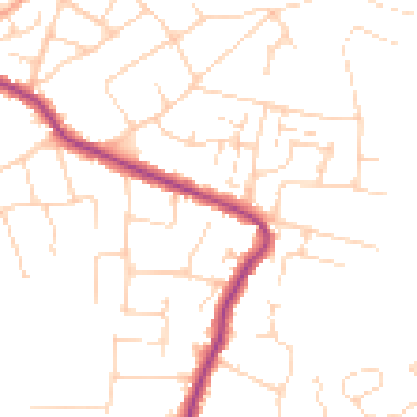 Daytime road noise heatmap for SS5 4EQ