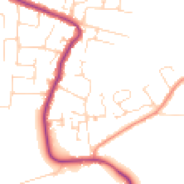 Daytime road noise heatmap for SS5 4ER