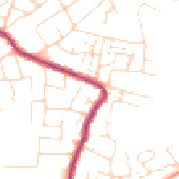 Daytime road noise heatmap for SS5 4EU