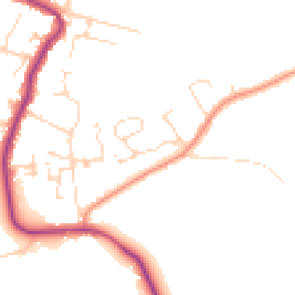 Daytime road noise heatmap for SS5 4FN