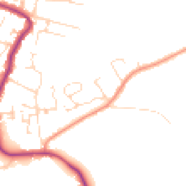 Daytime road noise heatmap for SS5 4FQ