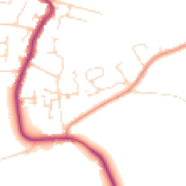 Daytime road noise heatmap for SS5 4FR