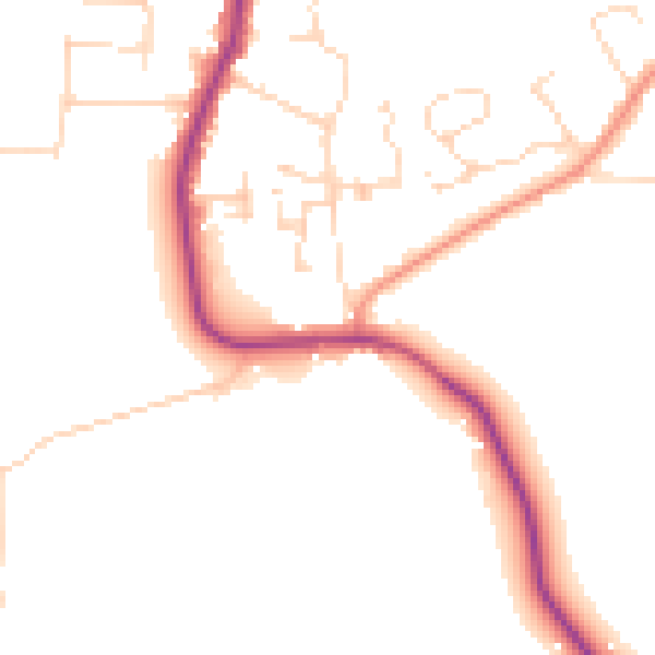Daytime road noise heatmap for SS5 4JN