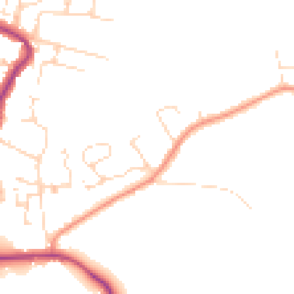 Daytime road noise heatmap for SS5 4LR
