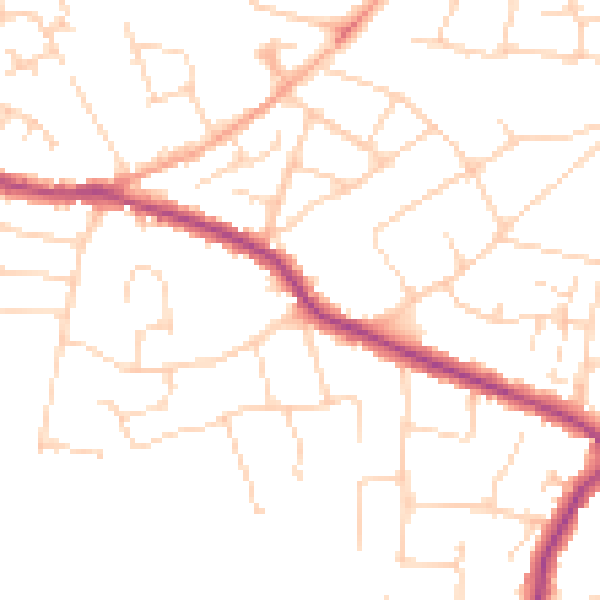 Daytime road noise heatmap for SS5 4LX
