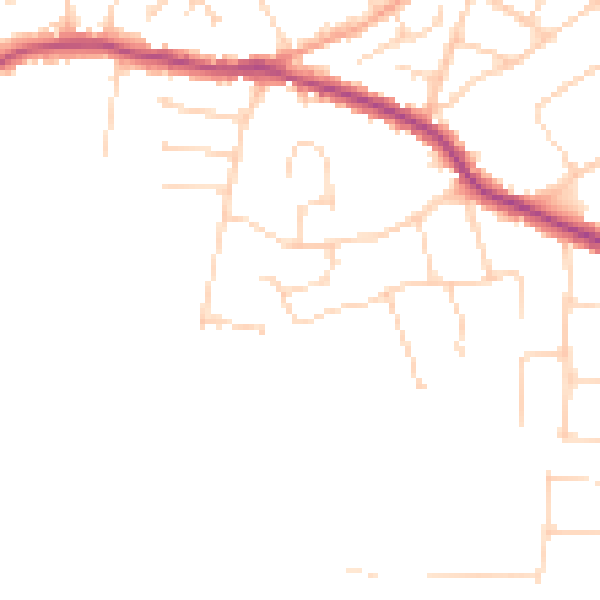 Daytime road noise heatmap for SS5 4PS