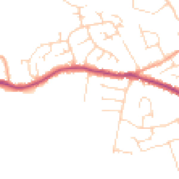 Daytime road noise heatmap for SS5 4RA