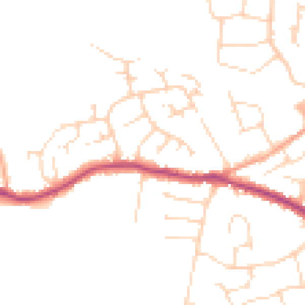 Daytime road noise heatmap for SS5 4RE
