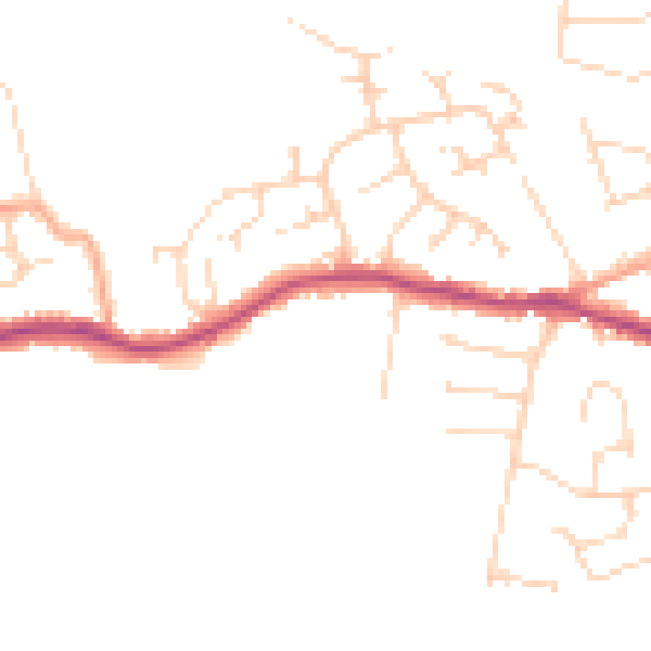 Daytime road noise heatmap for SS5 4SA
