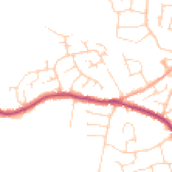 Daytime road noise heatmap for SS5 4UB