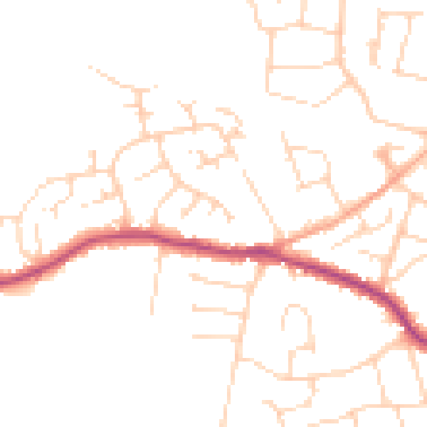 Daytime road noise heatmap for SS5 4UD