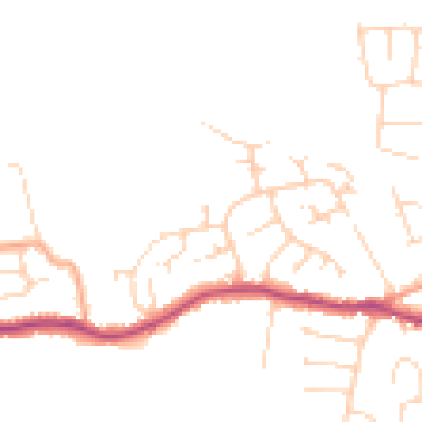 Daytime road noise heatmap for SS5 4UN
