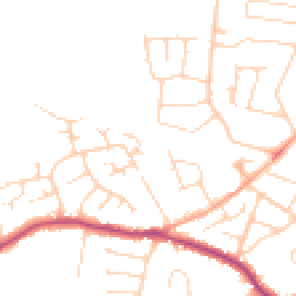 Daytime road noise heatmap for SS5 4XF