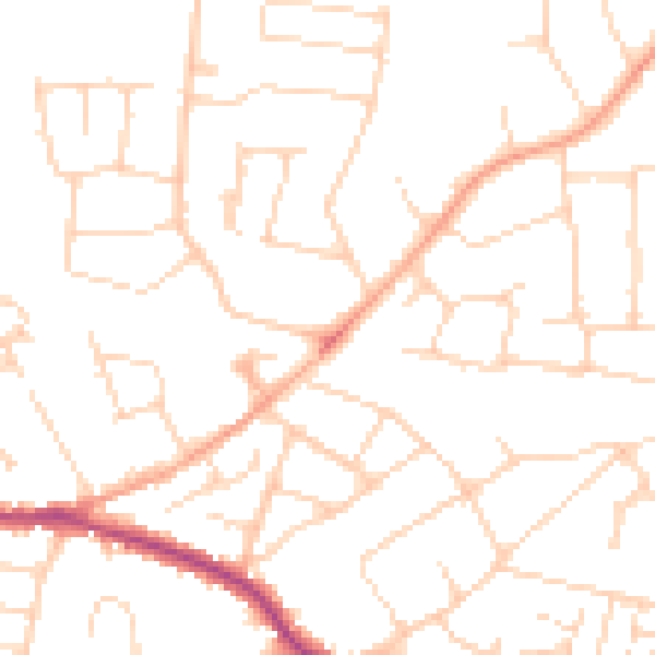 Daytime road noise heatmap for SS5 5AA