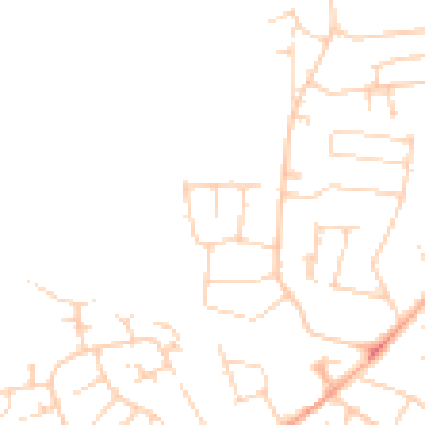 Daytime road noise heatmap for SS5 5AW