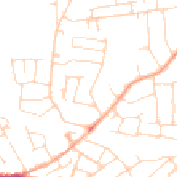 Daytime road noise heatmap for SS5 5BT