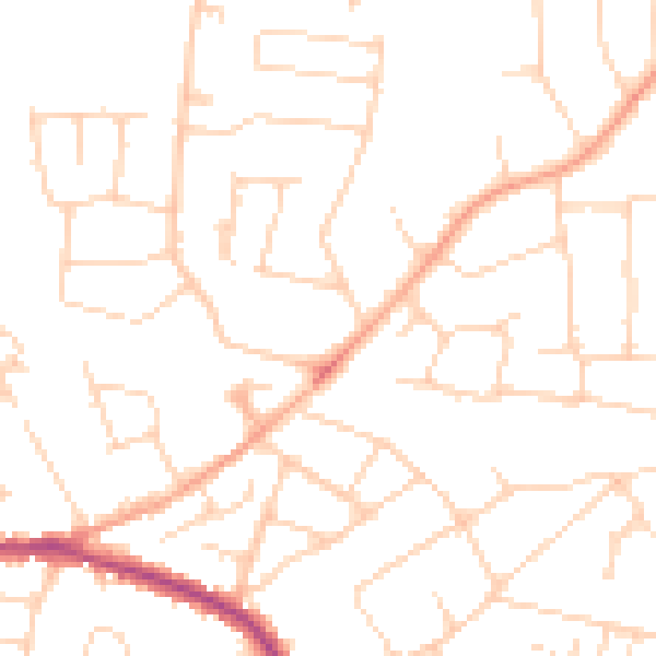 Daytime road noise heatmap for SS5 5HB
