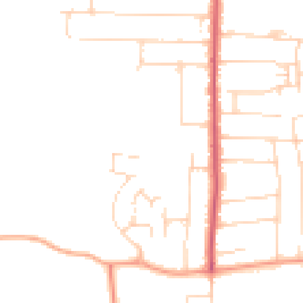 Daytime road noise heatmap for SS5 6EQ