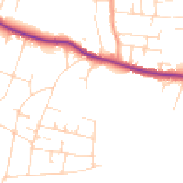 Daytime road noise heatmap for SS7 1AE