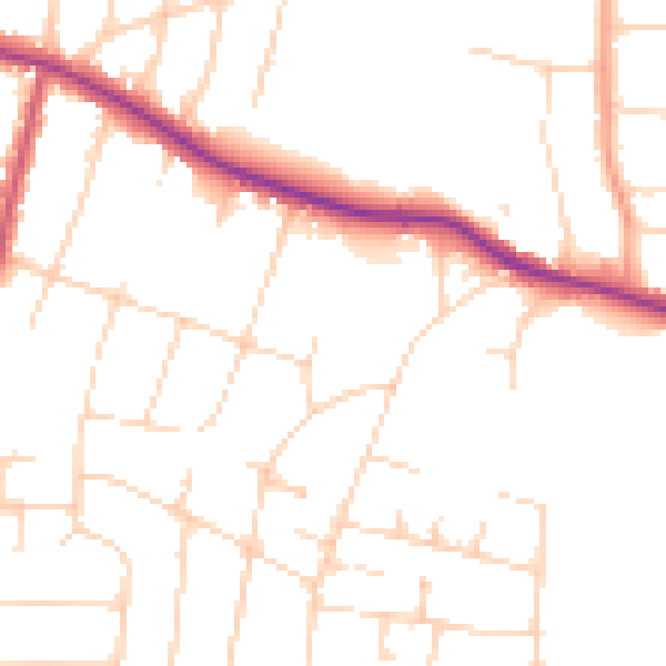 Daytime road noise heatmap for SS7 1AS