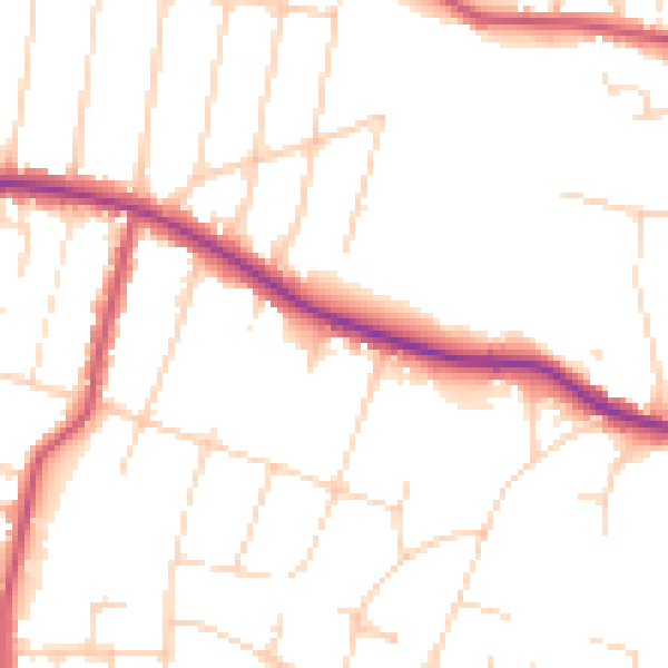 Daytime road noise heatmap for SS7 1AX
