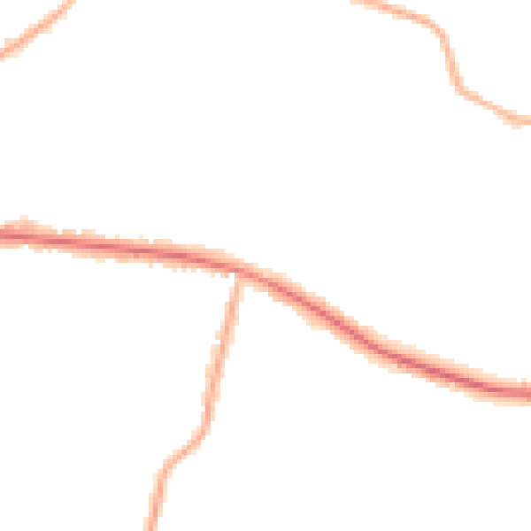 Night-time road noise heatmap for SS7 1BL