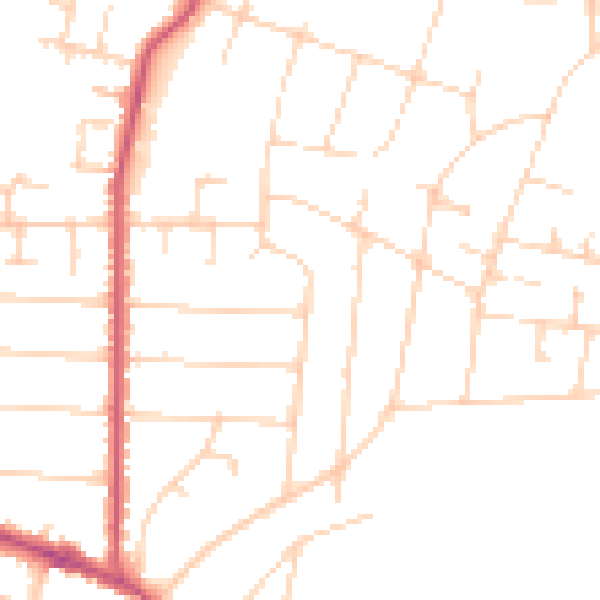Daytime road noise heatmap for SS7 1DF