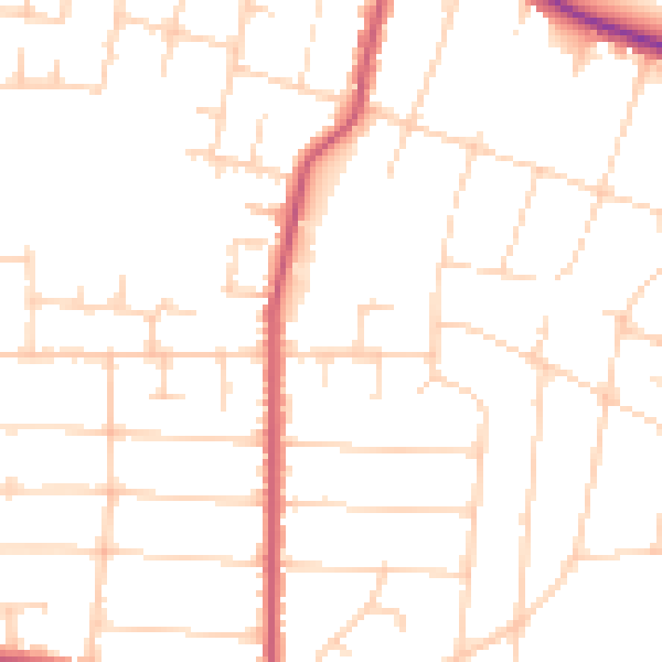 Daytime road noise heatmap for SS7 1DL