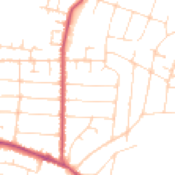 Daytime road noise heatmap for SS7 1DR