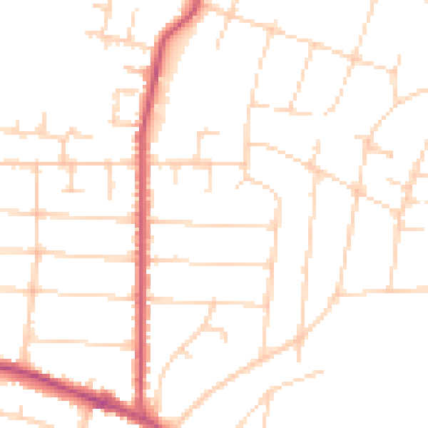 Daytime road noise heatmap for SS7 1DS