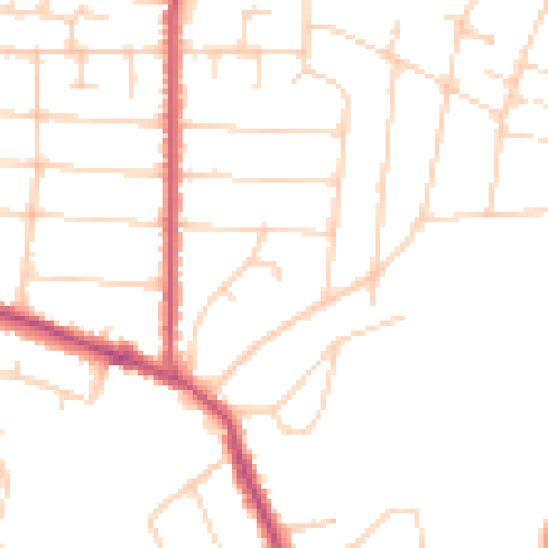 Daytime road noise heatmap for SS7 1EE