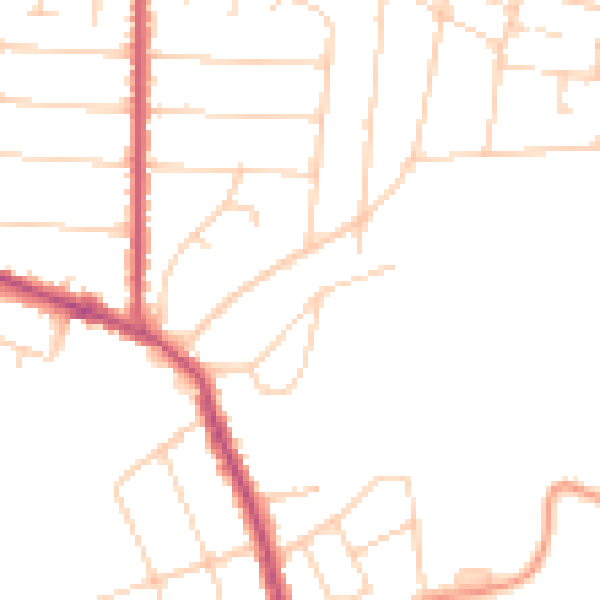 Daytime road noise heatmap for SS7 1JH