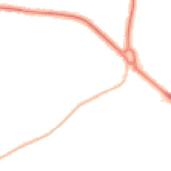 Night-time road noise heatmap for SS7 1QJ