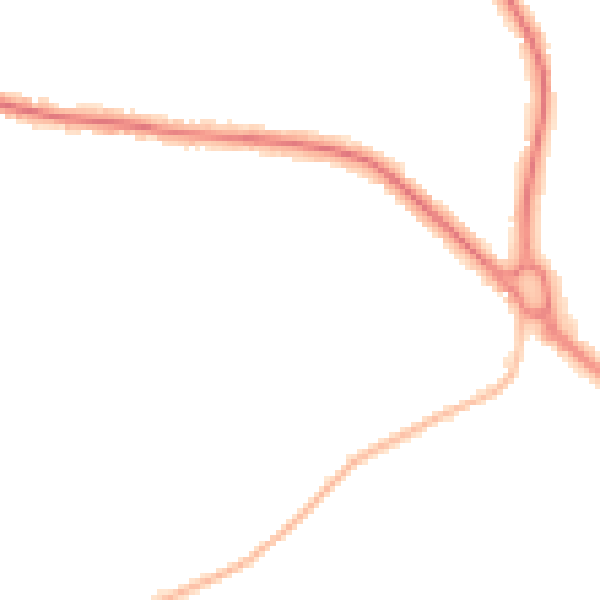 Night-time road noise heatmap for SS7 1RP