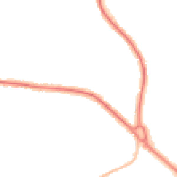 Night-time road noise heatmap for SS7 1RS
