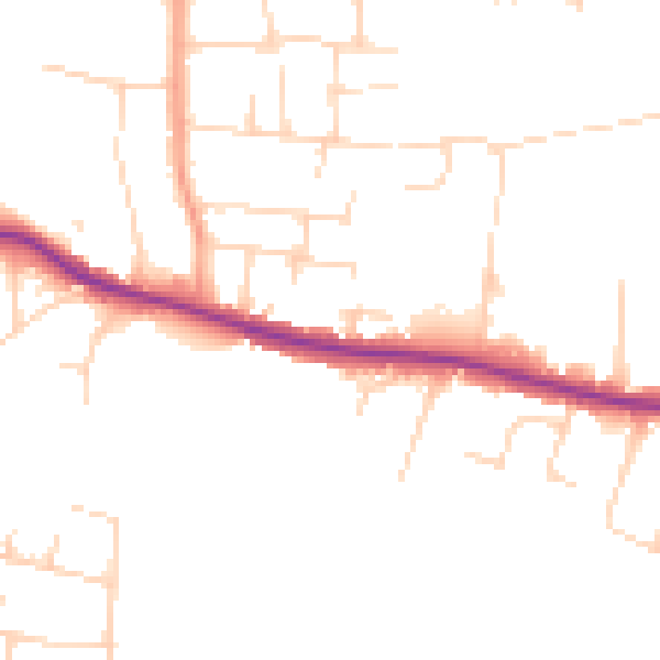 Daytime road noise heatmap for SS7 1TA