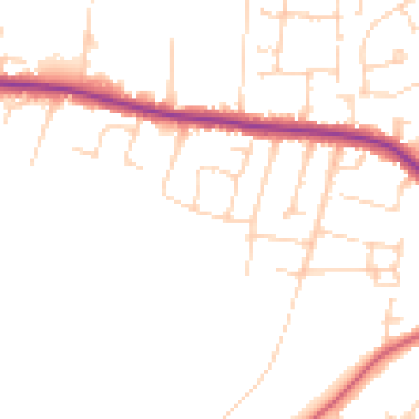 Daytime road noise heatmap for SS7 1TP